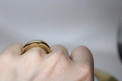 Solid Gold Dome Ring | Heavy Gold Ring