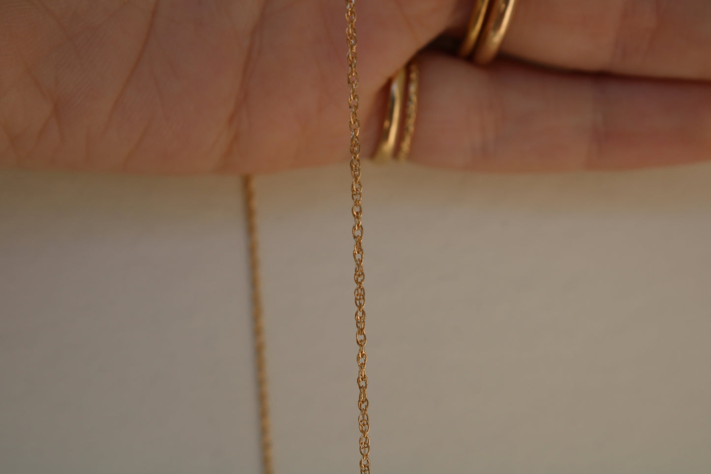 Solid 14k Yellow Gold Rope Chain