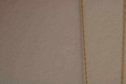 Solid 14k Yellow Gold Mariner Anchor Chain