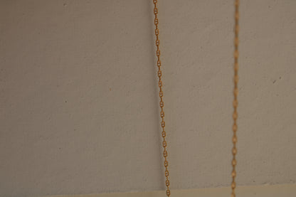 Solid 14k Yellow Gold Mariner Anchor Chain