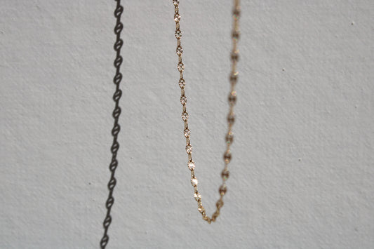 14k Solid Gold Glimmer Chain