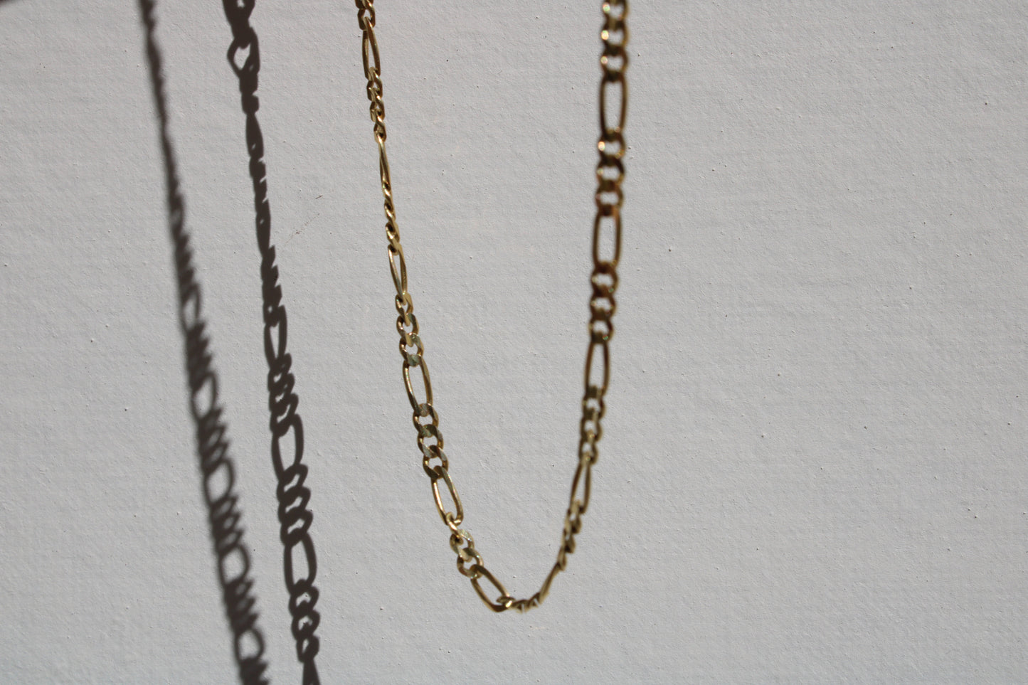 Solid 14k Yellow Gold Vintage Figaro Chain