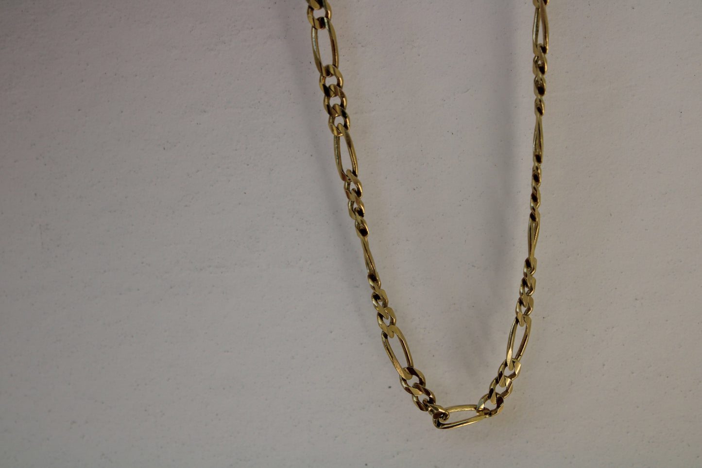 Solid 14k Yellow Gold Vintage Figaro Chain