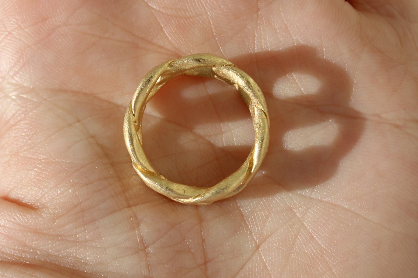 Solid Gold Curb Chain Ring