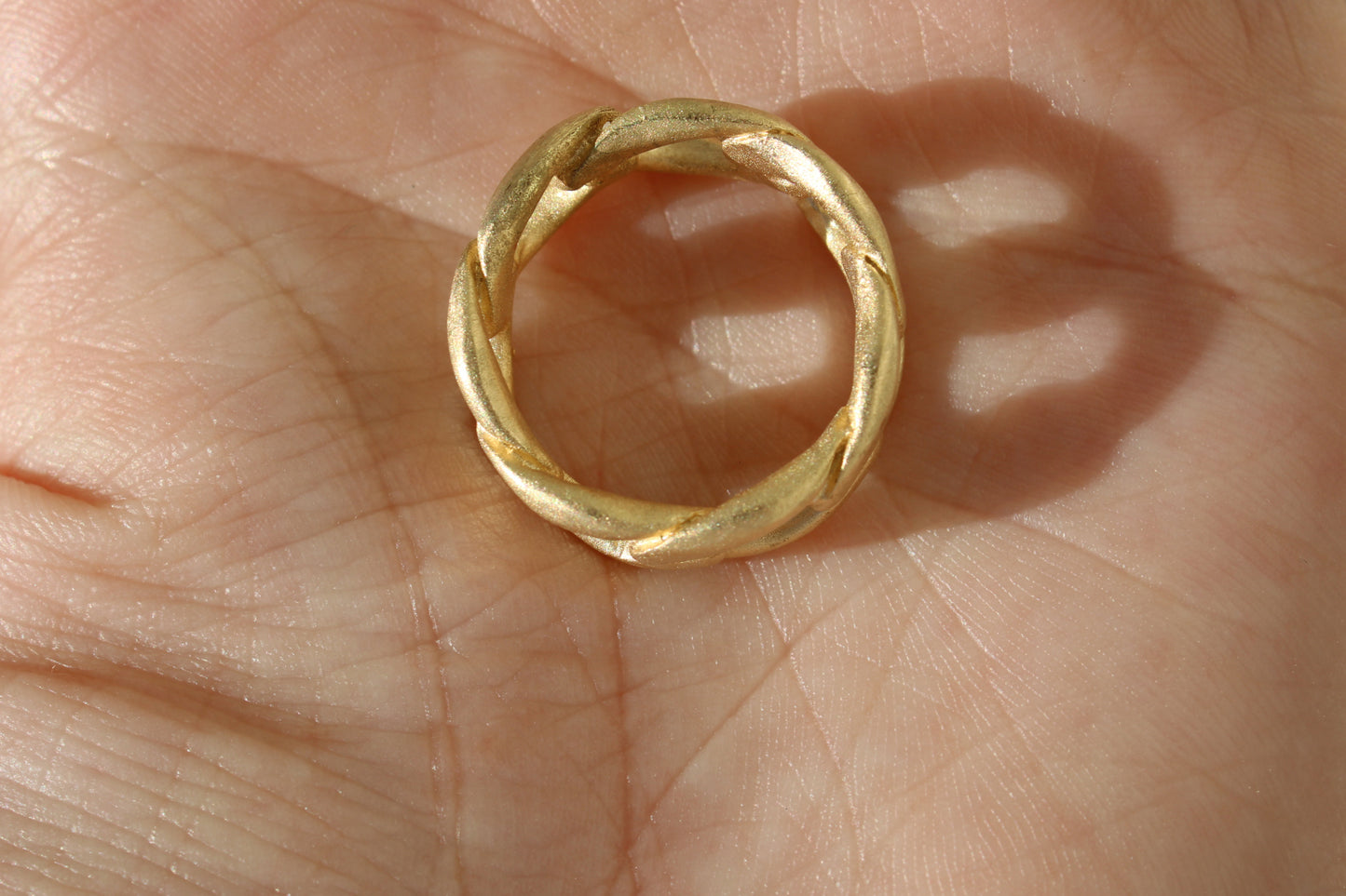 Solid Gold Curb Chain Ring