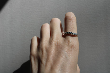 Everyday Solid Sterling Silver Croissant Stacking Ring