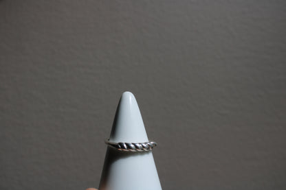 Everyday Solid Sterling Silver Croissant Stacking Ring