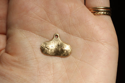 Solid Gold Boobies Charm Amulet